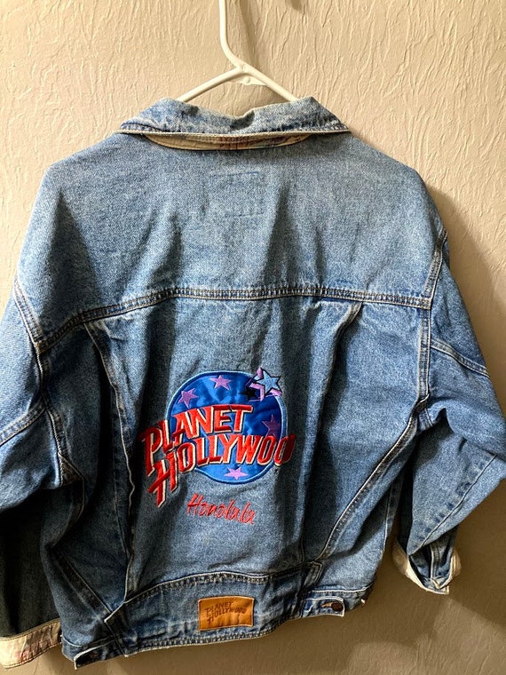 Vintage 1991 Planet Hollwyood Honolu Denim Jacket 