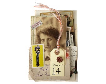 Vintage ephemera packs, great for journaling and collage, five to select from.