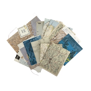 Een selectie van kaartpakketten, antieke en vintage kaartsecties en pagina's, 4 pakketten om te selecteren. [m15]