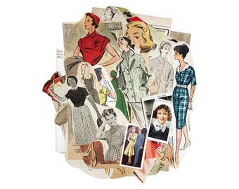 Women themed pack, vintage clippings, pages and more.