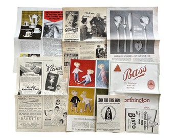 Large adverts pack, small ads, mostly black and white, mostly 1930s/1950s.