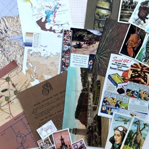 Earthy hues themed ephemera pack, 26 pieces. image 3