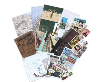 Earthy hues themed ephemera pack, 26 pieces.