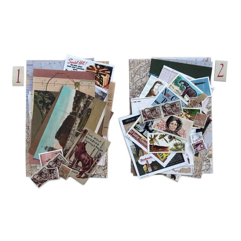 Earthy hues themed ephemera pack, 26 pieces. image 10