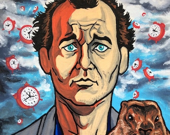 Groundhog Day Hollywood Square Painting Print