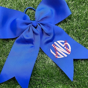 Baseball Hair Bow, Personalized Bow, Softball Hair Bow