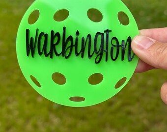 Pickleball, Pickleball Bag Tag, Bag Charm, Acrylic, Personalized Bag Tags, Custom Keychains, Sports Bag Tags, Team Gifts, Player Gifts