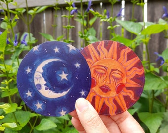 Sun and moon - STICKERS