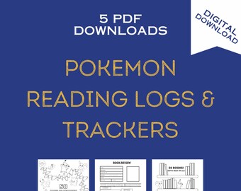Pokemon reading log & tracker sheets *PDF DOWNLOAD*