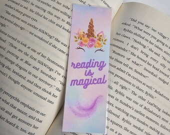 Reading is Magical Unicorn bookmark