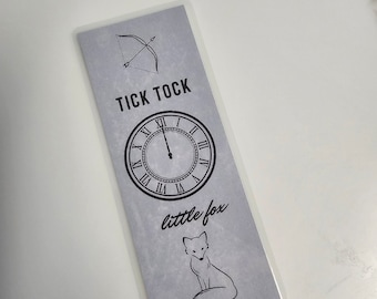 Tick Tock Little Fox bookmark