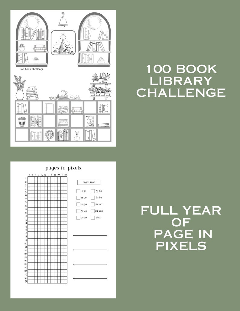Reading Log & Tracker Sheets *PDF DOWNLOAD* - Etsy