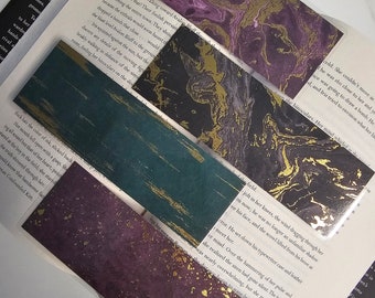 Gold Splattered bookmarks
