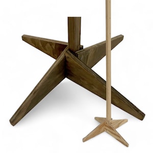 Free standing post for Directional sign. Self standing wood sign holder with base.