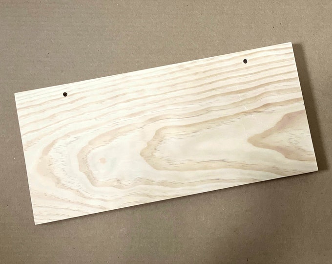 Unfinished wood board plaque, blank wooden sign, bare wood boards craft projects. Sanded, ready to paint. 100% KNOT Free