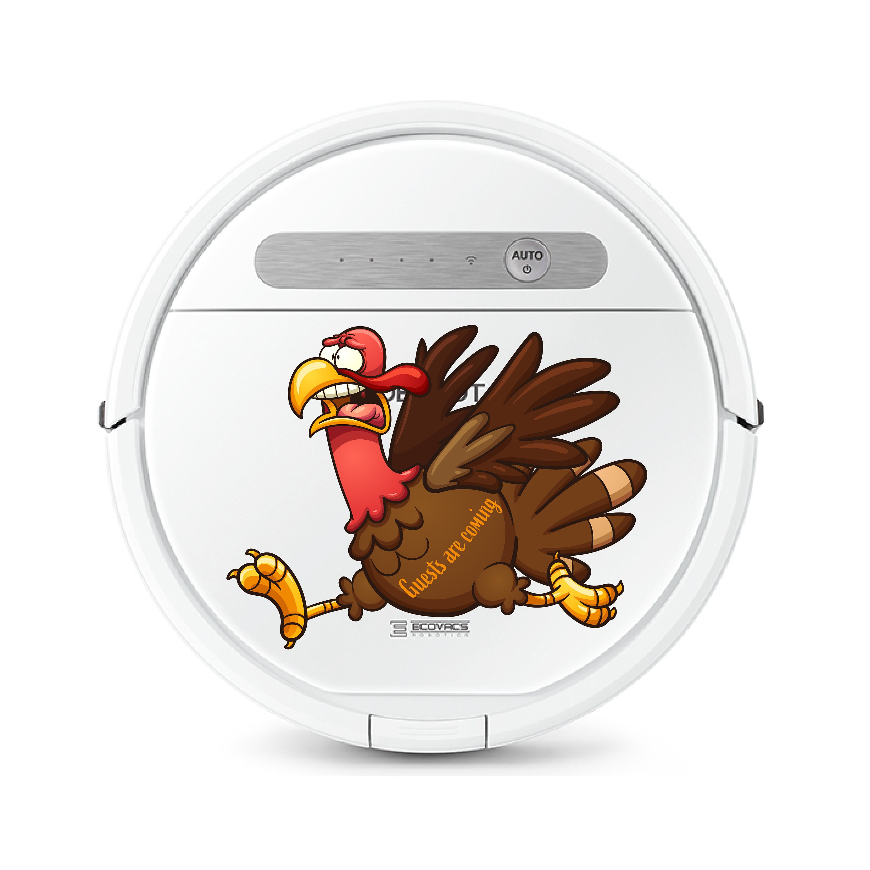 Running Turkey sticker Thanksgiving funny decal sticker for Robot