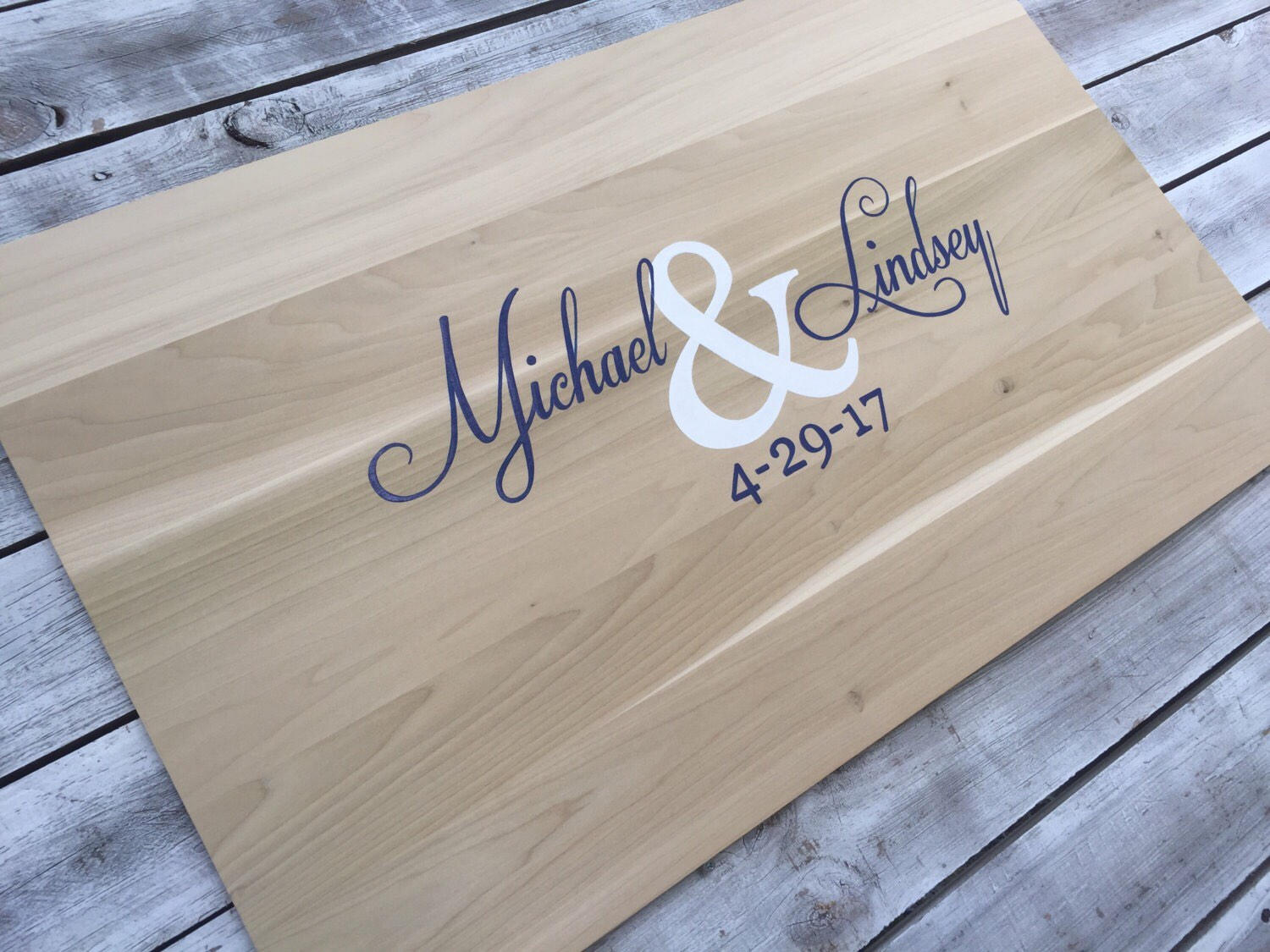 Wedding Guest Book Wood Sign Board / Wooden wedding guest book board personalised choice of
