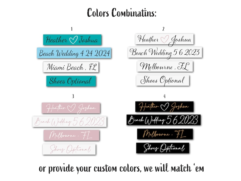 colors and fonts for directional sign