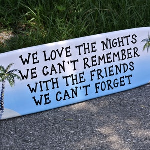Pool Dekor Surfbrett Holzschild. Outdoor Surfbrett Wandkunst. Best Friends Geschenkidee. Geschenkidee Weihnachten.