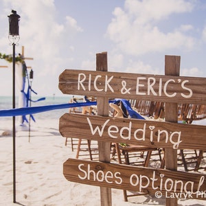 Shoes Here Vows There Love Everywhere wedding sign rustic. Beach wedding decor gift image 6