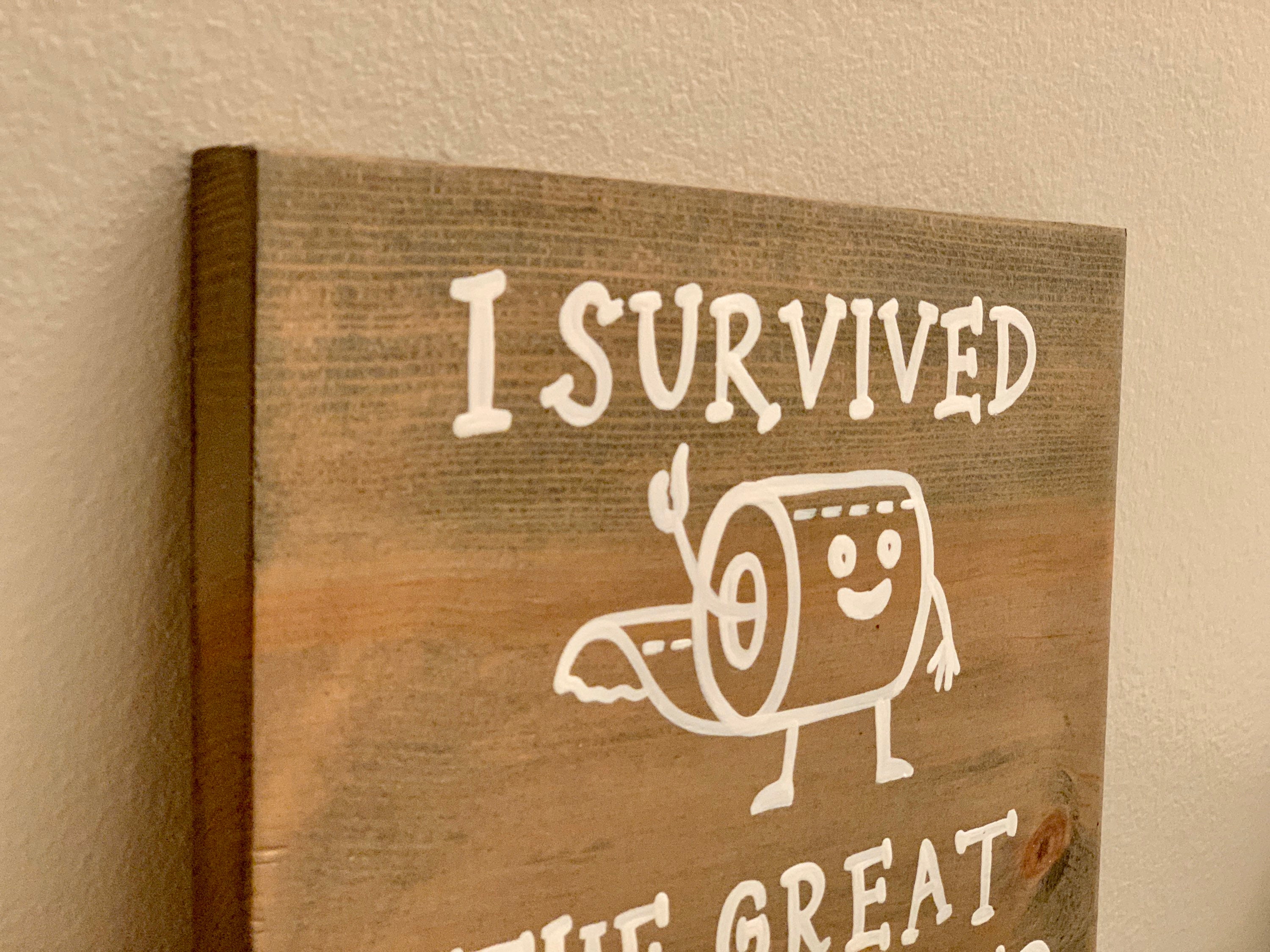 Toilet Paper Crisis Funny bathroom wall decor wood sign Etsy