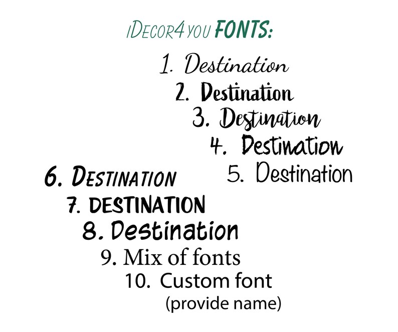 fonts options for directional signs