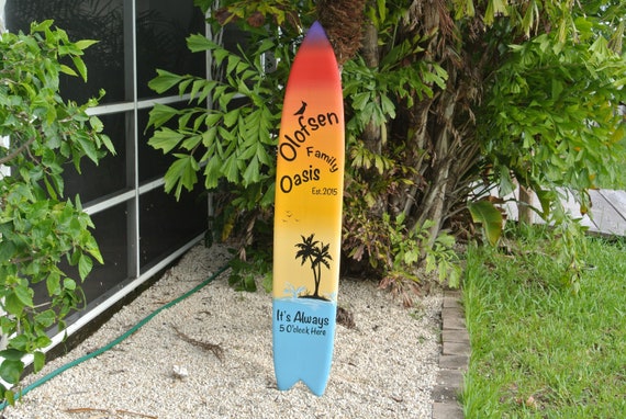 Veemoon Letrero De Madera Con Forma De Tabla De Surf Tabla De Surf