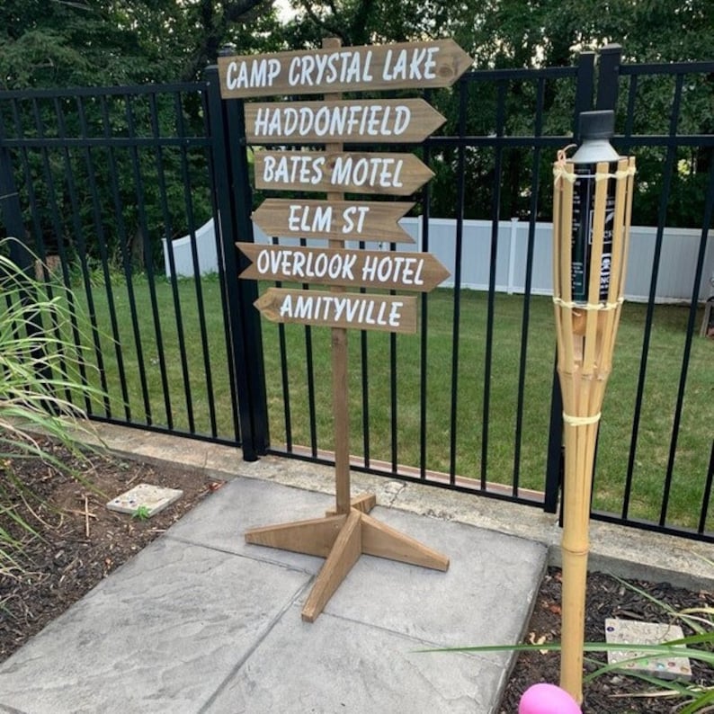 Personalized Directional Sign Post, Wood Wayfinding Arrows Boards ...