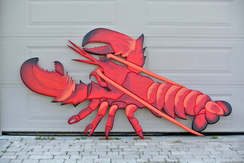 Wood Red Lobster Decor Outdoor. Restaurant Wall Art Wood. | Etsy