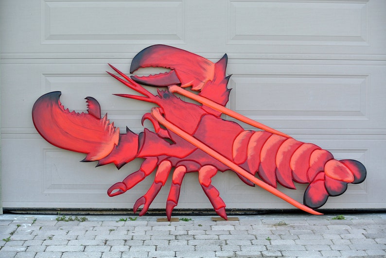 Wood Red Lobster Decor Outdoor. Restaurant Wall Art Wood. Etsy