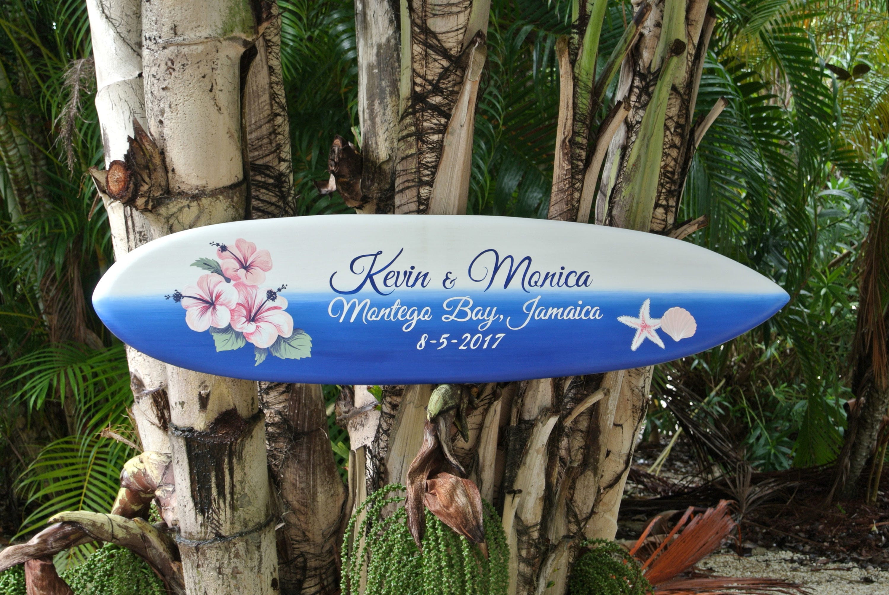 Beach Wedding Guest Book Wood Hibiscus Sign Tropical Jamaica