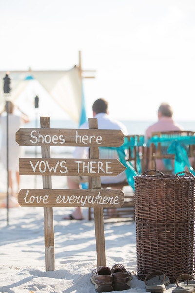 Newlywed Gift Rustic Beach Wedding Decor Shoes Here