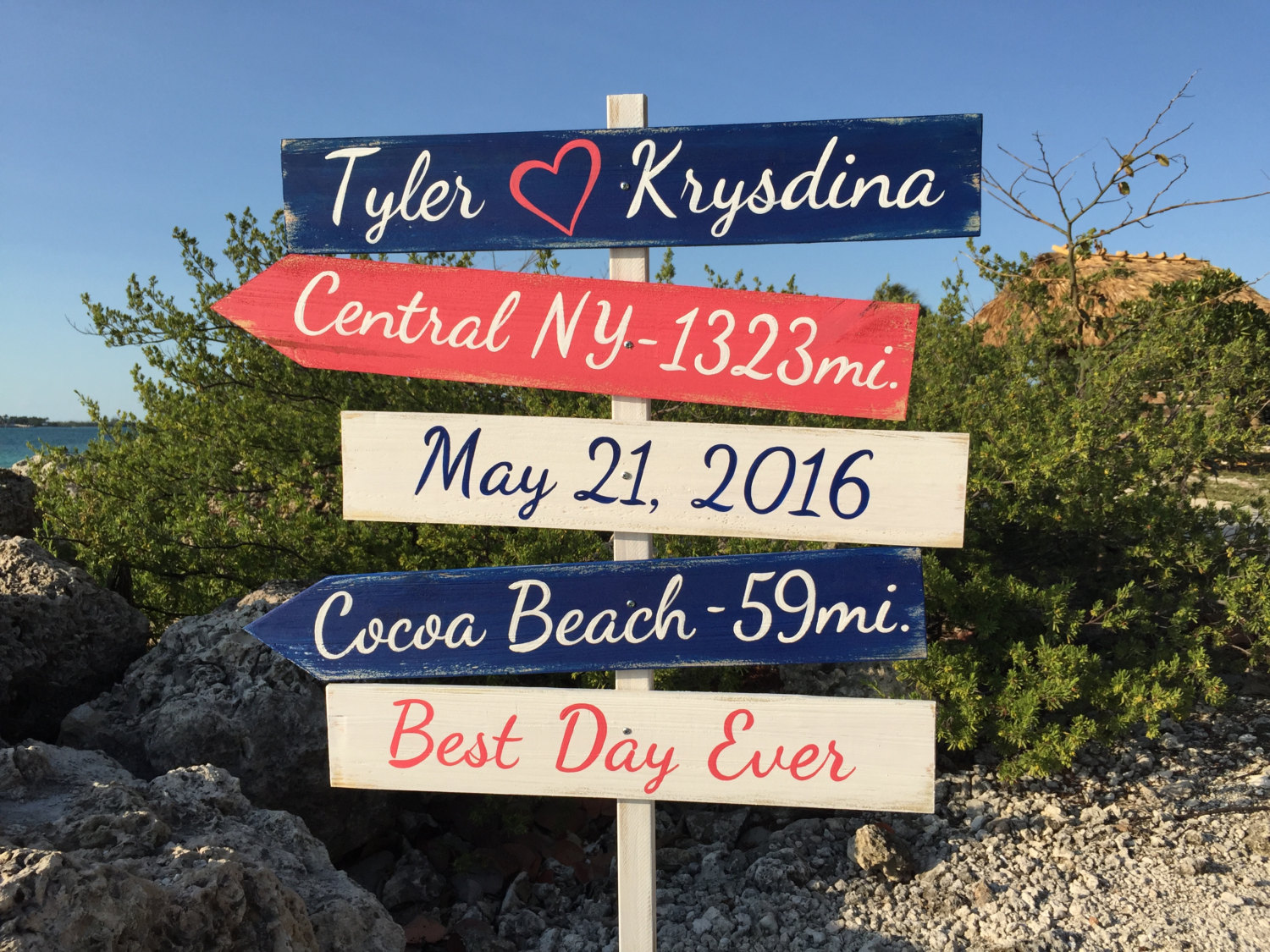 Gift for couple Rustic wedding decor Beach Wedding sign wood with Names