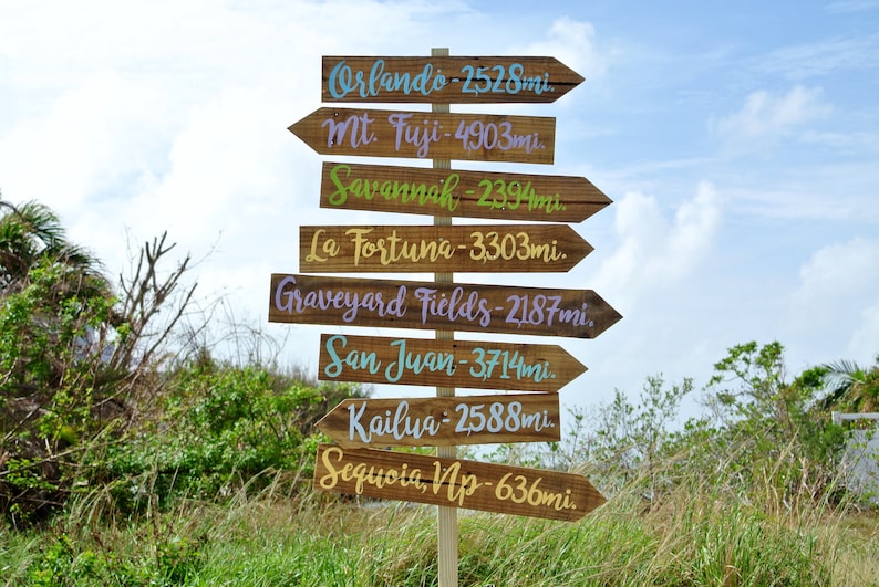 customized directional sign arrows, wayfinding direction sign post, Christmas gift