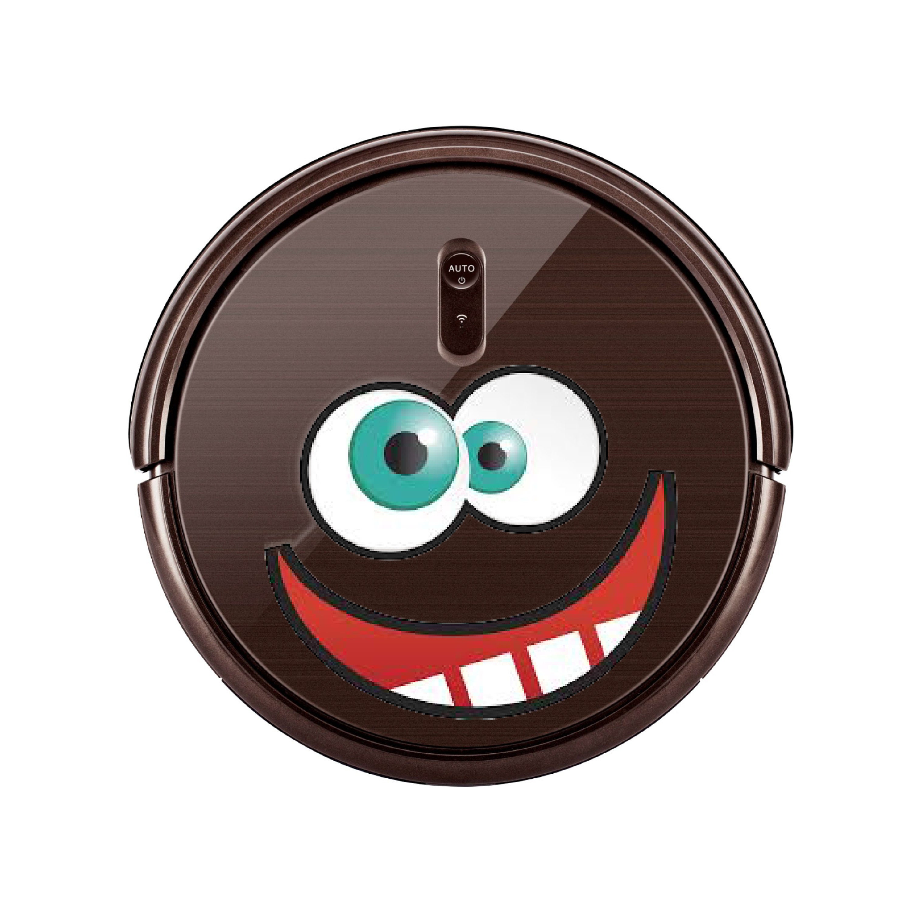 Crazy Funny face sticker  decal for Robot Vacuum cleaner 