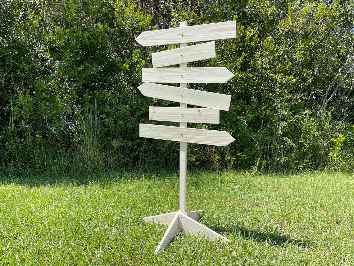 Direction Frame For Signs Stained Direction Sign Post Free Stand, DIY Ready Arrows. Event ...