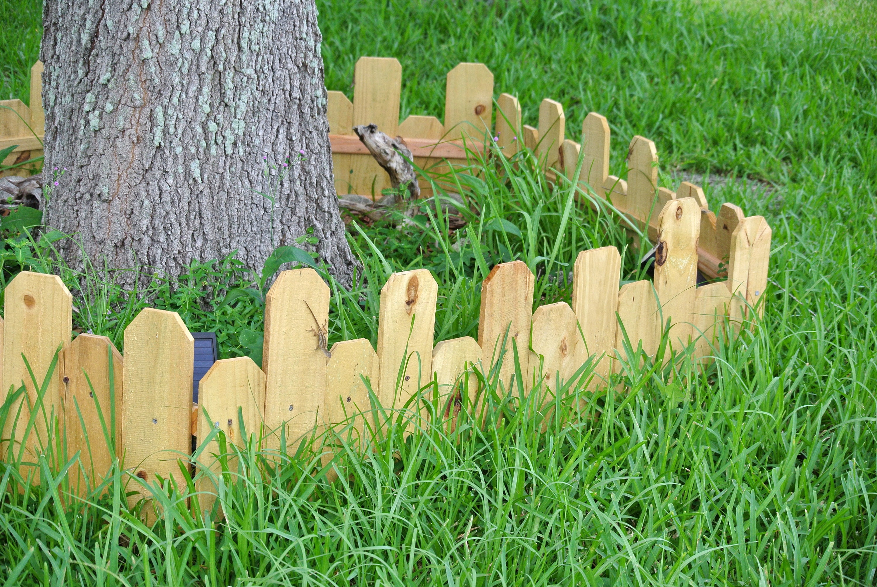 Valla de madera para jardín, borde de madera para jardín, borde de madera  anticorrosivo, borde de paisaje para jardines, césped, balcones, patios