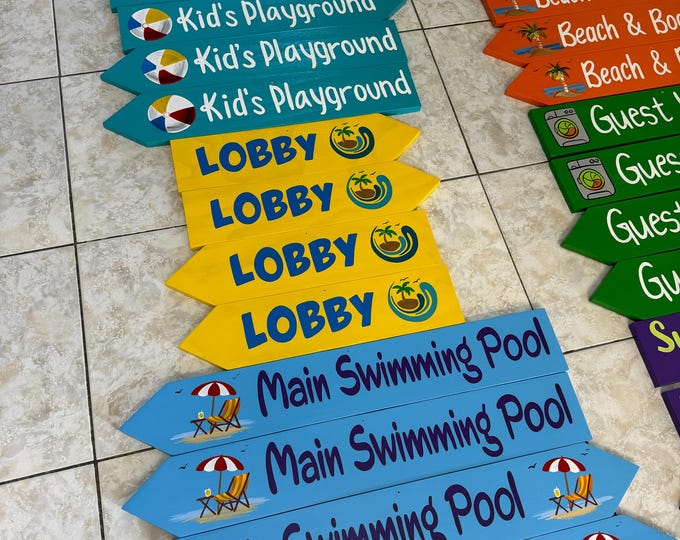 Directional Sign Personalized for Hotels & Resorts – Guide Your Guests in Style. Outdoor Wayfinding arrow boards, Custom direction arrows