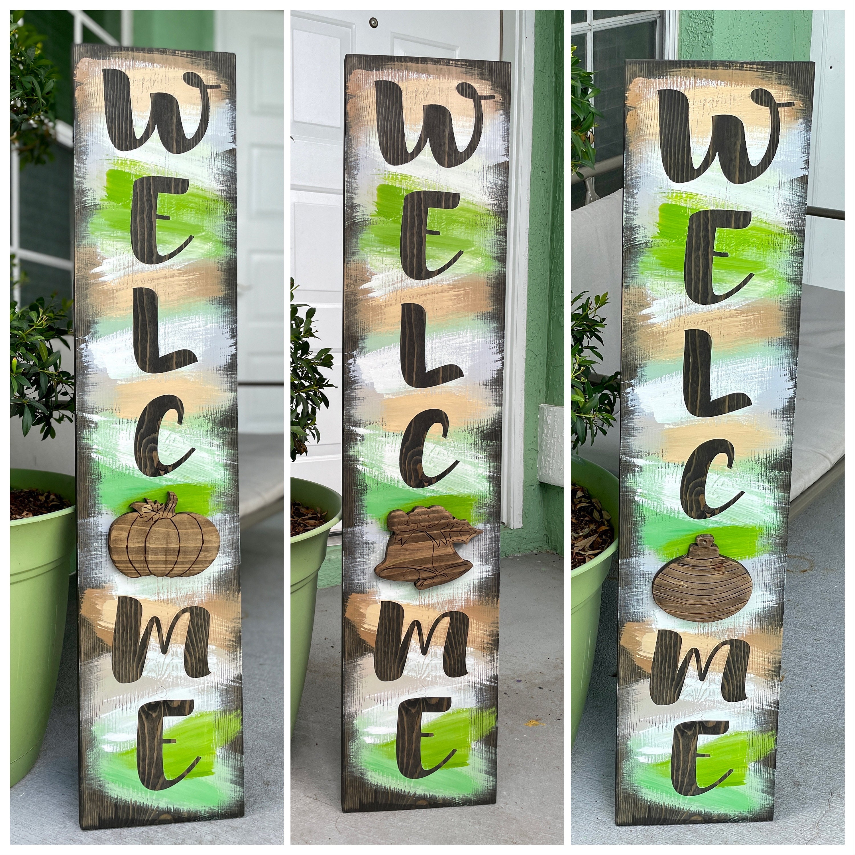 outdoor christmas welcome signs