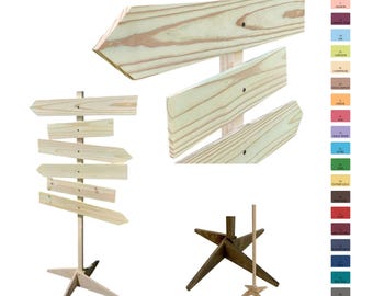 Blank Directional Sign post wood, DIY Project ready, Unfinished arrow boards Outdoor safe mileage signage reusable