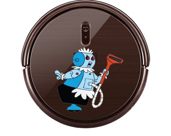 Decal sticker for Robot Vacuum cleaner. Rosie the robot funny sticker