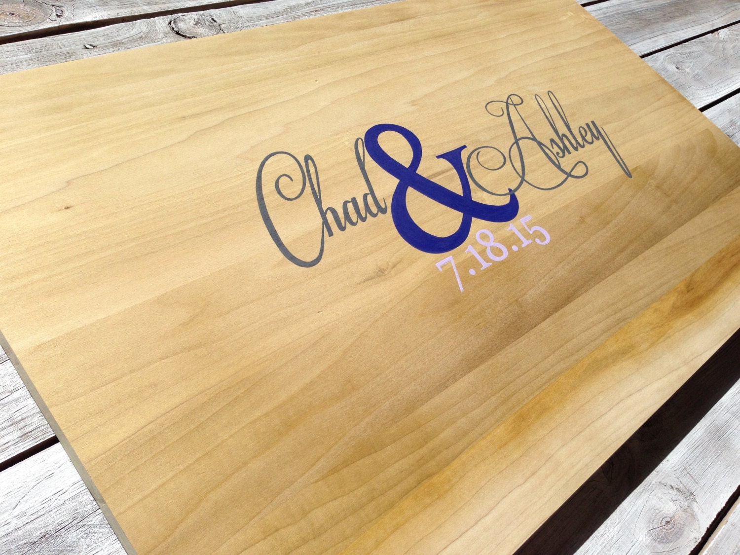 Wedding Guest Book Sign Rustic Wood Guestbook Alternative 1