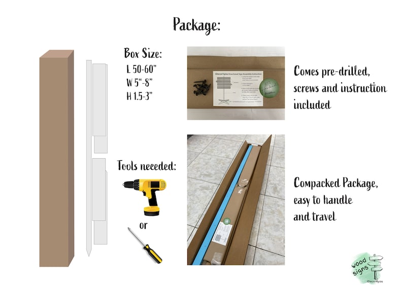 iDecor4you directional wedding sign package