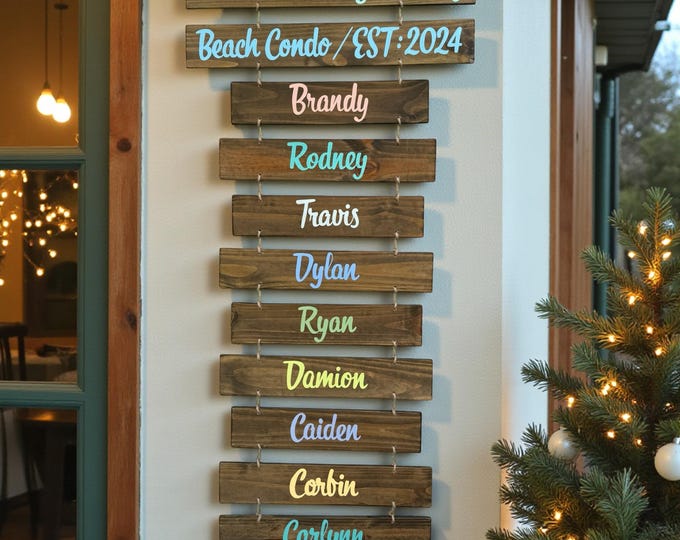Personalized Directional sign on a rope home decor. Family gift for mom and dad. Custom destinations arrow wall art.