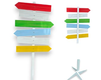 Directional sign post blank, Wayfinding event directional signage arrows, Business directory any colors