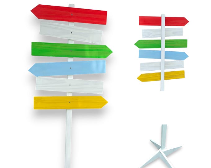 Directional sign post blank, Wayfinding event directional signage arrows, Business directory any colors