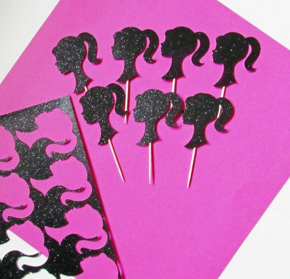 barbie silhouette party supplies