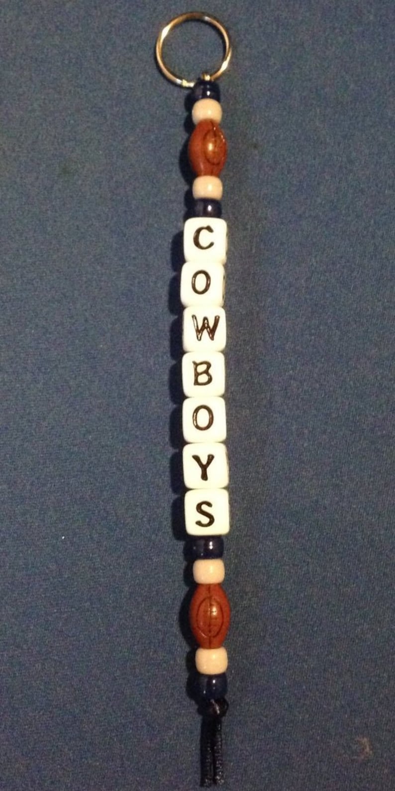 Dallas Cowboys Football Keychain Custom Keychain Etsy
