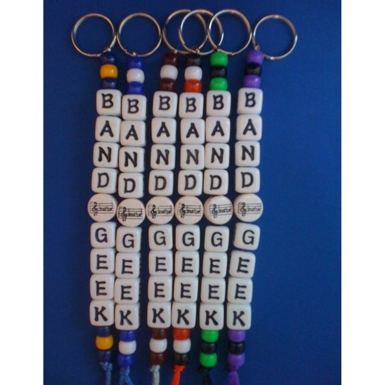 Custom Beaded Keychain: Band Geek - Etsy
