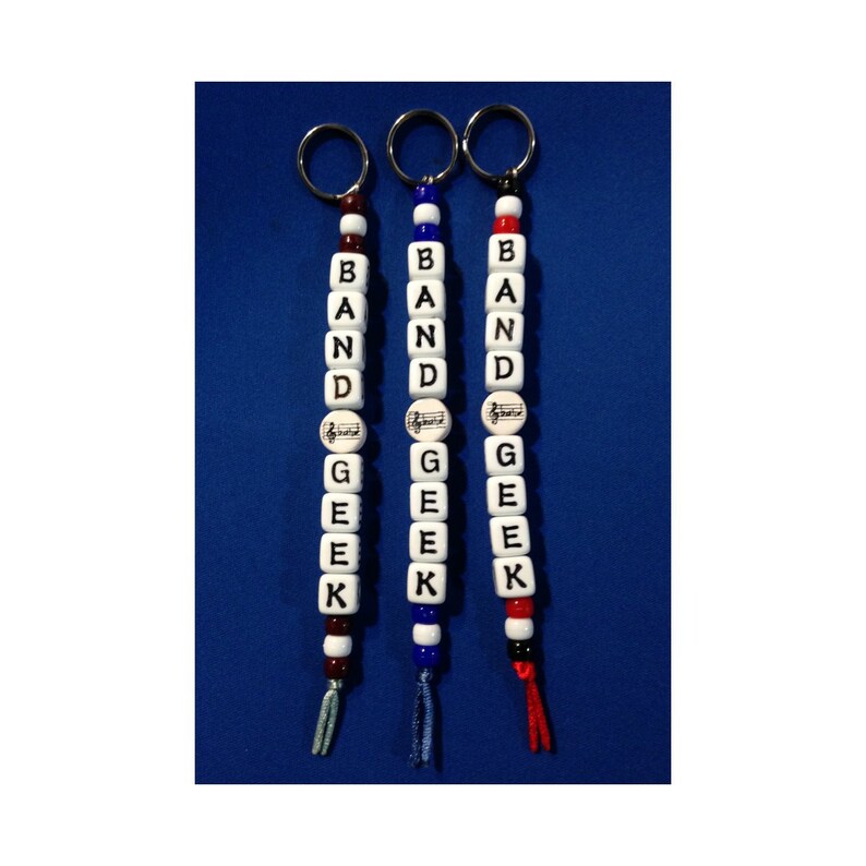 Custom Keychain Band Geek Etsy
